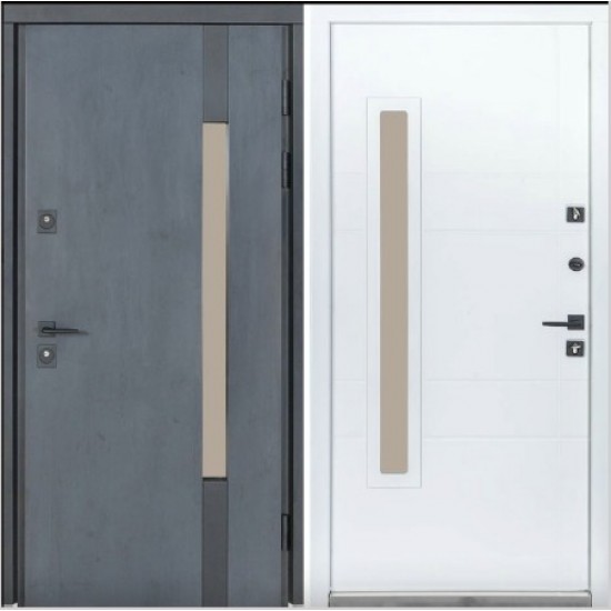 Privātmājas metāla durvis TERMO HOUSE 705/431 Antracīts / Balts Privātmājas metāla durvis TERMO HOUSE 705/431 Antracīts / Balts
