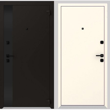 Metāla durvis ar termopārrāvumu privātmājām AG1-6066 šokolāde / Ziloņkauls Metāla durvis ar termopārrāvumu privātmājām AG1-6066 šokolāde / Ziloņkauls