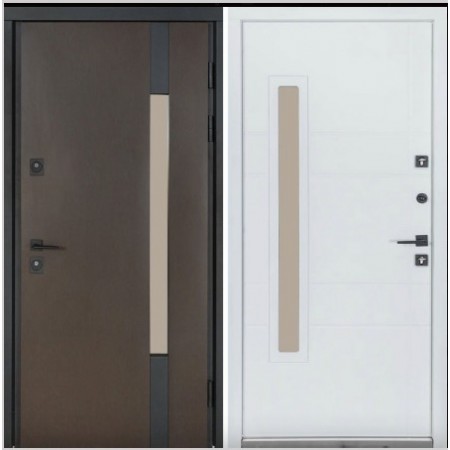 Privātmājas metāla durvis TERMO HOUSE 705/431 Venge / Balts Privātmājas metāla durvis TERMO HOUSE 705/431 Venge / Balts