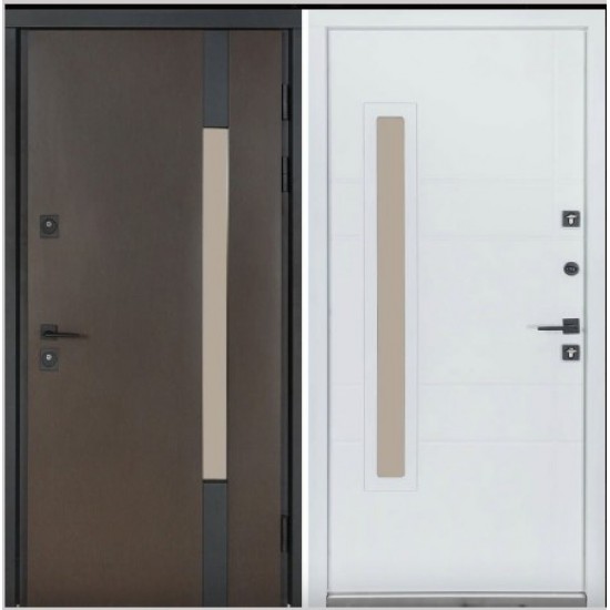 Privātmājas metāla durvis TERMO HOUSE 705/431 Venge / Balts Privātmājas metāla durvis TERMO HOUSE 705/431 Venge / Balts