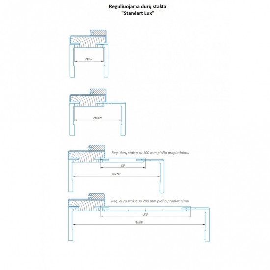 Interior door BRA 7.04 White (RAL 9016) with hidden hinges