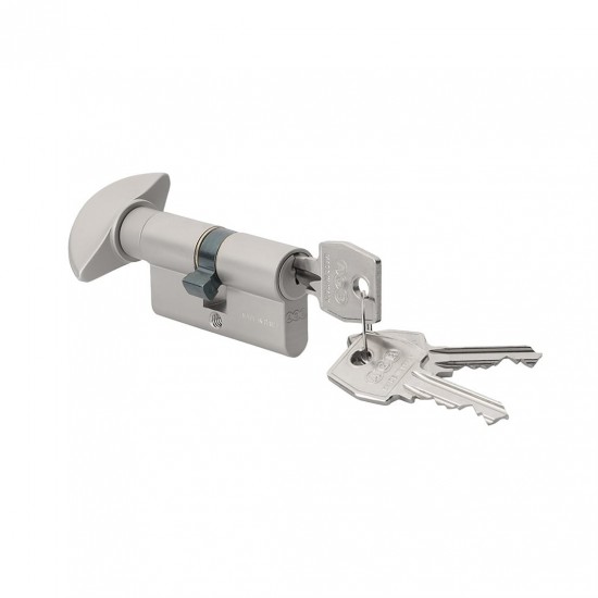 Interior door lock AGB POLARIS PZ 85mm OC magnetic - CHROME