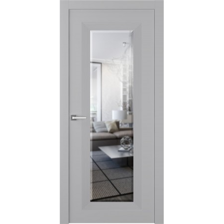 Межкомнатная крашеная дверь LIBRA 1 MIRROR c магнитным замком Межкомнатная крашеная дверь LIBRA 1 MIRROR c магнитным замком