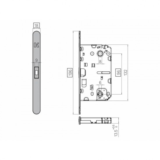 Magnētiskā slēdzene Koblenz WC SPINOFF "PREMIUM" Magnētiskā slēdzene Koblenz WC SPINOFF "PREMIUM"