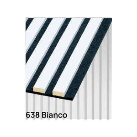 Dekoratīvie akustiskie paneļi VIENVĒRTĪGS BALTS 638