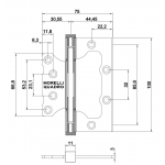 Pieliekamās eņģes MORELLI QUADRO-1 BL