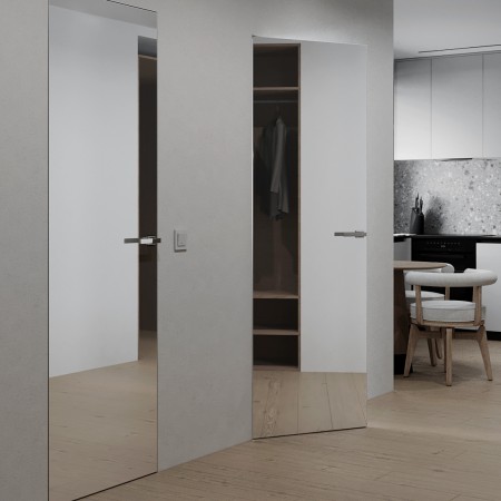 Slēptās durvis ar SPOGULI vienā pusē Slēptās durvis ar SPOGULI vienā pusē