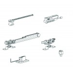 FLUID CLASSIC sliding door system with one-way “Soft Close” brake and shock absorber.