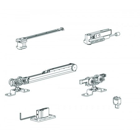 FLUID CLASSIC bīdāmo durvju sistēma ar vienvirziena “Soft Close” bremzēm un amortizatoru. FLUID CLASSIC bīdāmo durvju sistēma ar vienvirziena “Soft Close” bremzēm un amortizatoru.