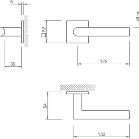 Durvju rokturis 4002 Q5S 153 Durvju rokturis 4002 Q5S 153