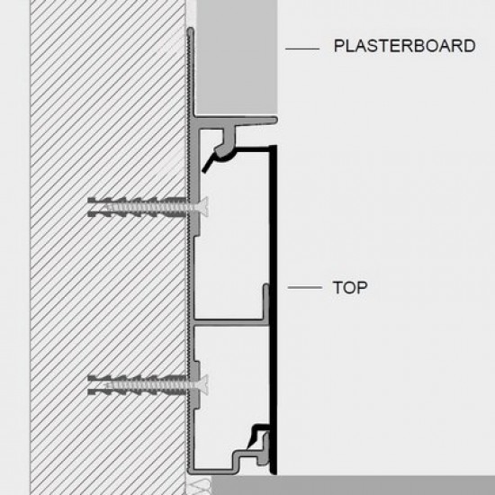 Aluminum skirting boards CHANNEL