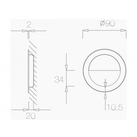 Bīdāmo durvju rokturis Tupai 1697 Bīdāmo durvju rokturis Tupai 1697