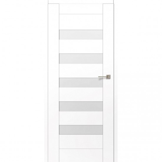 Interior door Bergamo 10 white matt with hidden hinges and magnetic lock