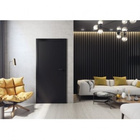 Interior door FULL BLACK with hidden hinges and magnetic lock Interior door FULL BLACK with hidden hinges and magnetic lock