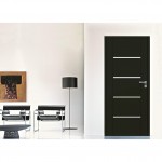 Interior door MOBI 10 black matt with hidden hinges and magnetic lock