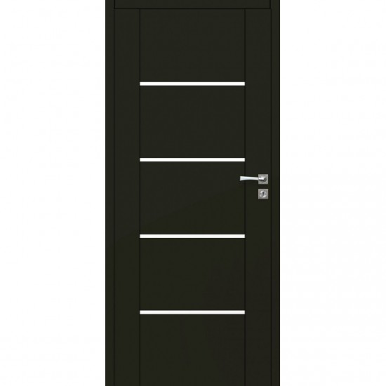 Interior door MOBI 10 black matt with hidden hinges and magnetic lock