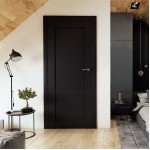 Interior door RUMBA black with hidden hinges and magnetic lock