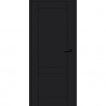 Межкомнатная дверь RUMBA черная со скрытыми петлями и магнитным замком