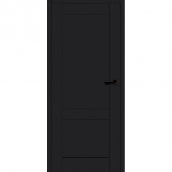 Межкомнатная дверь RUMBA черная со скрытыми петлями и магнитным замком